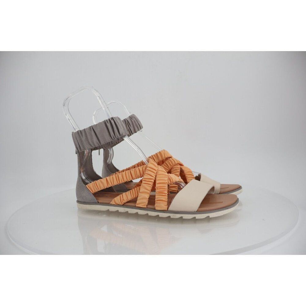 SOREL Women's Ella II Sandal Size 11 Tan Orange Leather Open Toe Slingback Shoe
